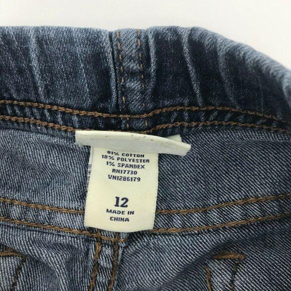 Cherokee Girl’s Faded Blue Denim Elastic Skinny Jeans Kid’s Youth Size 12 - Picture 3 of 7